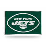 Wholesale NFL New York Jets 3' x 5' Classic Banner Flag - Single Sided - Indoor or Outdoor - Home Décor By Rico Industries