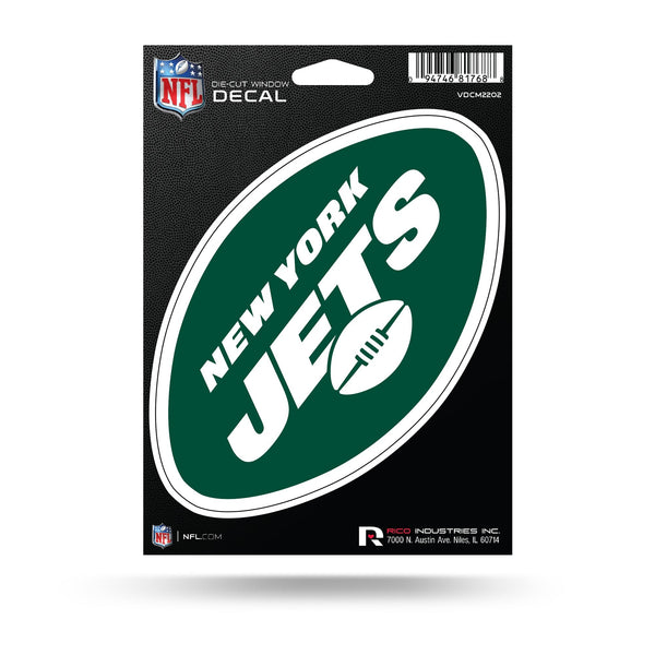 Wholesale NFL New York Jets 5" x 7" Vinyl Die-Cut Decal - Car/Truck/Home Accessory By Rico Industries