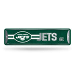 Wholesale NFL New York Jets Metal Street Sign 4" x 15" Home Décor - Bedroom - Office - Man Cave By Rico Industries