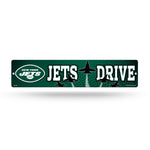 Wholesale NFL New York Jets Plastic 4" x 16" Street Sign By Rico Industries