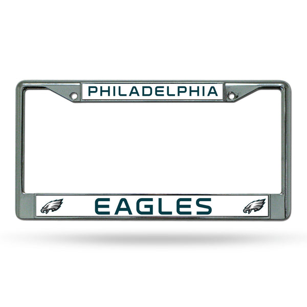 Wholesale NFL Philadelphia Eagles 12" x 6" Silver Chrome Car/Truck/SUV Auto Accessory By Rico Industries