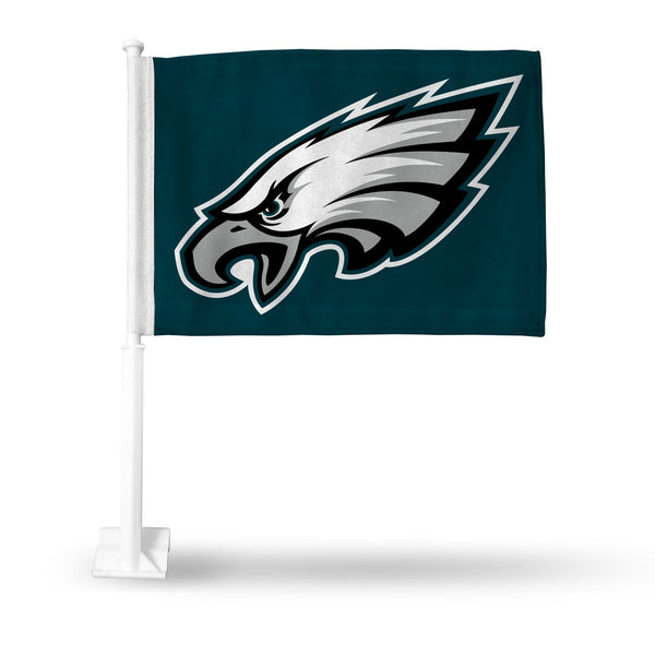Wholesale NFL Philadelphia Eagles Double Sided Car Flag - 16" x 19" - Strong Pole that Hooks Onto Car/Truck/Automobile By Rico Industries