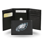 Wholesale NFL Philadelphia Eagles Embroidered Genuine Leather Tri-fold Wallet 3.25" x 4.25" - Slim By Rico Industries