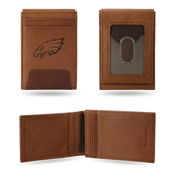 Wholesale NFL Philadelphia Eagles Genuine Leather Front Pocket Wallet - Slim Wallet By Rico Industries