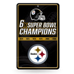 Wholesale NFL Pittsburgh Steelers 11" x 17" Large Metal Home Décor Sign By Rico Industries