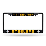 Wholesale NFL Pittsburgh Steelers 12" x 6" Black Metal Car/Truck Frame Automobile Accessory By Rico Industries