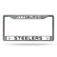 Wholesale NFL Pittsburgh Steelers 12" x 6" Silver Chrome Car/Truck/SUV Auto Accessory By Rico Industries