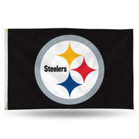 Wholesale NFL Pittsburgh Steelers 3' x 5' Classic Banner Flag - Single Sided - Indoor or Outdoor - Home Décor By Rico Industries