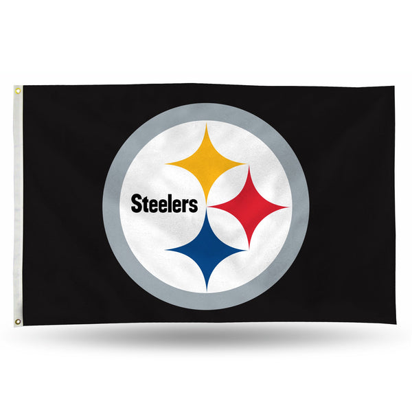 Wholesale NFL Pittsburgh Steelers 3' x 5' Classic Banner Flag - Single Sided - Indoor or Outdoor - Home Décor By Rico Industries