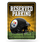 Wholesale NFL Pittsburgh Steelers 8.5" x 11" Metal Parking Sign - Great for Man Cave, Bed Room, Office, Home Décor By Rico Industries