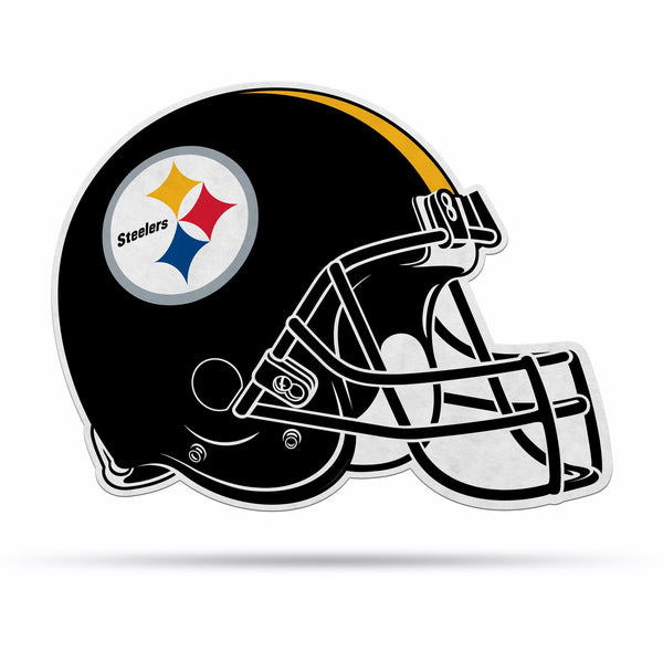 Wholesale NFL Pittsburgh Steelers Classic Helmet Shape Cut Pennant - Home and Living Room Décor - Soft Felt EZ to Hang By Rico Industries