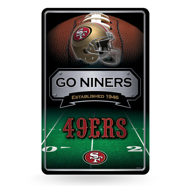 Wholesale NFL San Francisco 49ers 11" x 17" Large Metal Home Décor Sign By Rico Industries