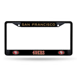 Wholesale NFL San Francisco 49ers 12" x 6" Black Metal Car/Truck Frame Automobile Accessory By Rico Industries