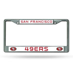 Wholesale NFL San Francisco 49ers 12" x 6" Silver Chrome Car/Truck/SUV Auto Accessory By Rico Industries