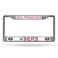 Wholesale NFL San Francisco 49ers 12" x 6" Silver Chrome Car/Truck/SUV Auto Accessory By Rico Industries