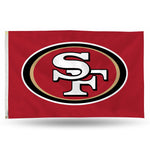 Wholesale NFL San Francisco 49ers 3' x 5' Classic Banner Flag - Single Sided - Indoor or Outdoor - Home Décor By Rico Industries