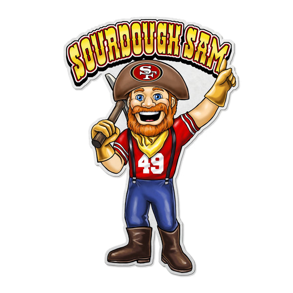 Wholesale NFL San Francisco 49ers Classic Mascot Shape Cut Pennant - Home and Living Room Décor - Soft Felt EZ to Hang By Rico Industries