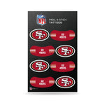 Wholesale NFL San Francisco 49ers Peel & Stick Temporary Tattoos - Eye Black - Game Day Approved! By Rico Industries
