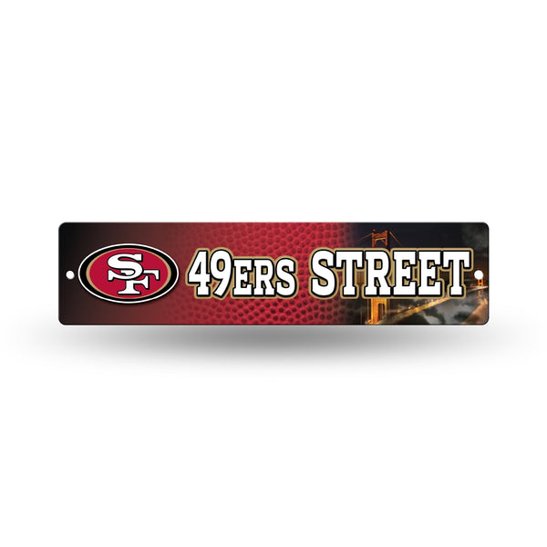 Wholesale NFL San Francisco 49ers Plastic 4" x 16" Street Sign By Rico Industries