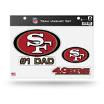 Wholesale NFL San Francisco 49ers Team Magnet Set 8.5" x 11" - Home Décor - Regrigerator, Office, Kitchen By Rico Industries