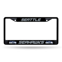 Wholesale NFL Seattle Seahawks 12" x 6" Black Metal Car/Truck Frame Automobile Accessory By Rico Industries