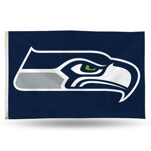 Wholesale NFL Seattle Seahawks 3' x 5' Classic Banner Flag - Single Sided - Indoor or Outdoor - Home Décor By Rico Industries