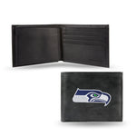 Wholesale NFL Seattle Seahawks Embroidered Genuine Leather Billfold Wallet 3.25" x 4.25" - Slim By Rico Industries