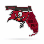 Wholesale NFL Tampa Bay Buccaneers Classic State Shape Cut Pennant - Home and Living Room Décor - Soft Felt EZ to Hang By Rico Industries