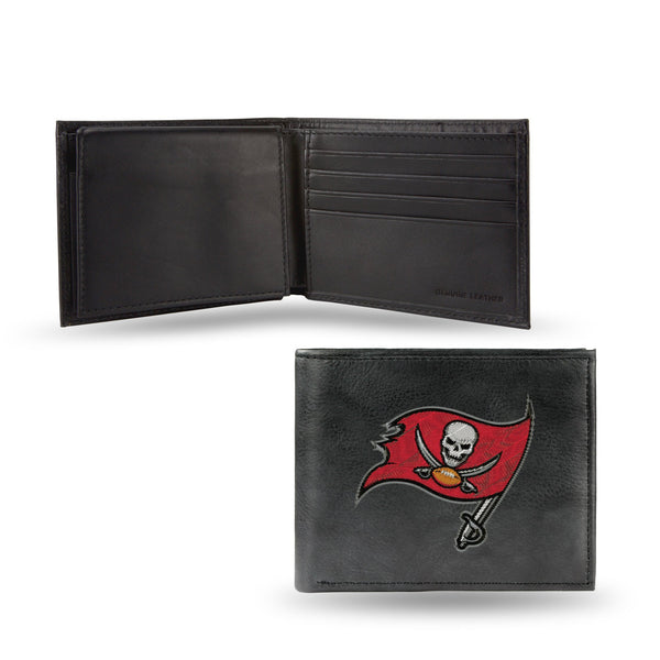 Wholesale NFL Tampa Bay Buccaneers Embroidered Genuine Leather Billfold Wallet 3.25" x 4.25" - Slim By Rico Industries