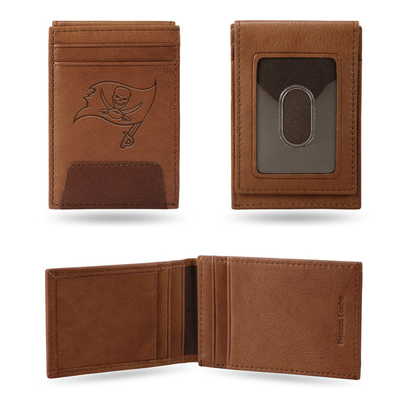 Wholesale NFL Tampa Bay Buccaneers Genuine Leather Front Pocket Wallet - Slim Wallet By Rico Industries