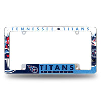 Wholesale NFL Tennessee Titans 12" x 6" Chrome All Over Automotive License Plate Frame for Car/Truck/SUV By Rico Industries