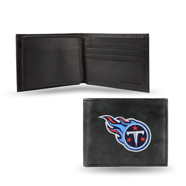 Wholesale NFL Tennessee Titans Embroidered Genuine Leather Billfold Wallet 3.25" x 4.25" - Slim By Rico Industries