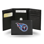 Wholesale NFL Tennessee Titans Embroidered Genuine Leather Tri-fold Wallet 3.25" x 4.25" - Slim By Rico Industries