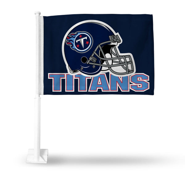 Wholesale NFL Tennessee Titans Helmet Logo Double Sided Car Flag - 16" x 19" - Strong Pole that Hooks Onto Car/Truck/Automobile By Rico Industries