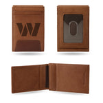 Wholesale NFL Washington Commanders Genuine Leather Front Pocket Wallet - By Rico Industries