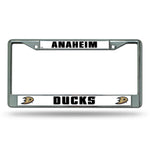 Wholesale NHL Anaheim Ducks 12" x 6" Silver Chrome Car/Truck/SUV Auto Accessory By Rico Industries
