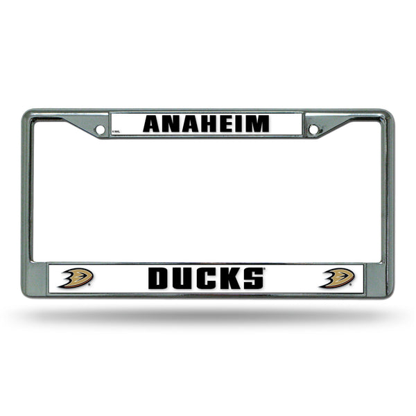 Wholesale NHL Anaheim Ducks 12" x 6" Silver Chrome Car/Truck/SUV Auto Accessory By Rico Industries