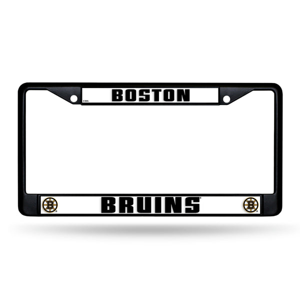 Wholesale NHL Boston Bruins 12" x 6" Black Metal Car/Truck Frame Automobile Accessory By Rico Industries