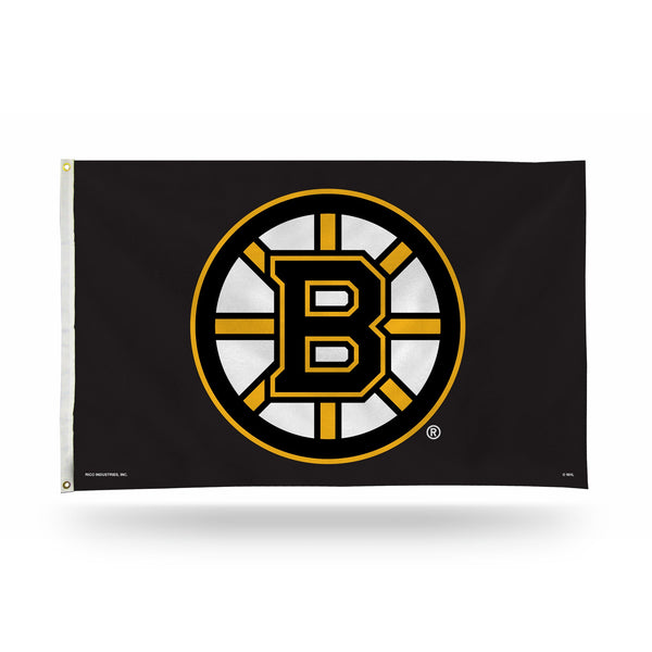 Wholesale NHL Boston Bruins 3' x 5' Classic Banner Flag - Single Sided - Indoor or Outdoor - Home Décor By Rico Industries