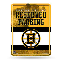 Wholesale NHL Boston Bruins 8.5" x 11" Metal Parking Sign - Great for Man Cave, Bed Room, Office, Home Décor By Rico Industries