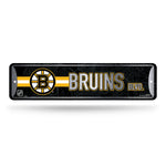 Wholesale NHL Boston Bruins Metal Street Sign 4" x 15" Home Décor - Bedroom - Office - Man Cave By Rico Industries