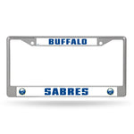 Wholesale NHL Buffalo Sabres 12" x 6" Silver Chrome Car/Truck/SUV Auto Accessory By Rico Industries