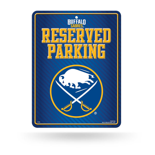 Wholesale NHL Buffalo Sabres 8.5" x 11" Metal Parking Sign - Great for Man Cave, Bed Room, Office, Home Décor By Rico Industries