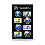 Wholesale NHL Buffalo Sabres Peel & Stick Temporary Tattoos - Eye Black - Game Day Approved! By Rico Industries