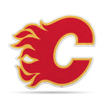 Wholesale NHL Calgary Flames Classic Team Logo Shape Cut Pennant - Home and Living Room Décor - Soft Felt EZ to Hang By Rico Industries