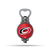 Wholesale NHL Carolina Hurricanes Magnetic Bottle Opener, Stainless Steel, Strong Magnet to Display on Fridge By Rico Industries