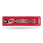 Wholesale NHL Carolina Hurricanes Metal Street Sign 4" x 15" Home Décor - Bedroom - Office - Man Cave By Rico Industries