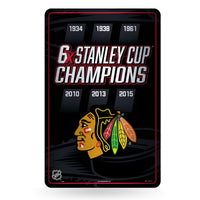 Wholesale NHL Chicago Blackhawks 11" x 17" Large Metal Home Décor Sign By Rico Industries