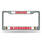 Wholesale NHL Chicago Blackhawks 12" x 6" Silver Chrome Car/Truck/SUV Auto Accessory By Rico Industries
