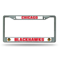 Wholesale NHL Chicago Blackhawks 12" x 6" Silver Chrome Car/Truck/SUV Auto Accessory By Rico Industries